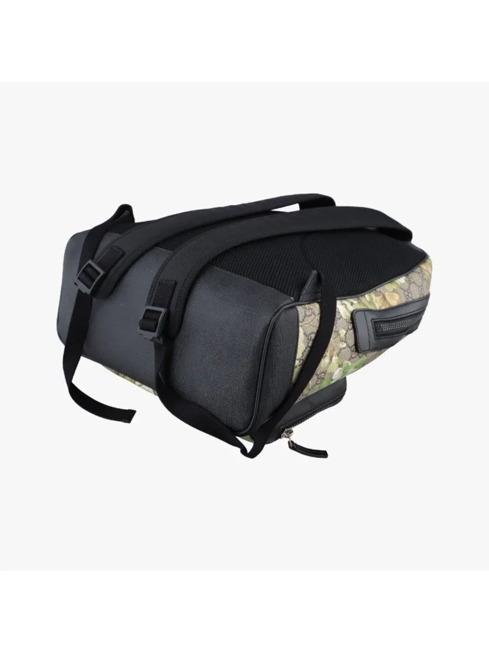 Gucci GG Blooms Black Beige Multi Leather Backpack